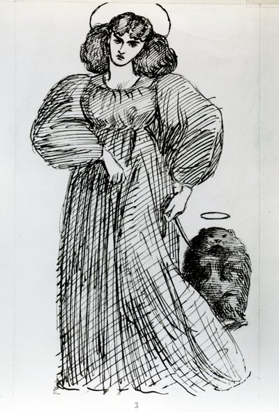 Mrs. Morris e il vombato, 1869 da Dante Gabriel Charles Rossetti